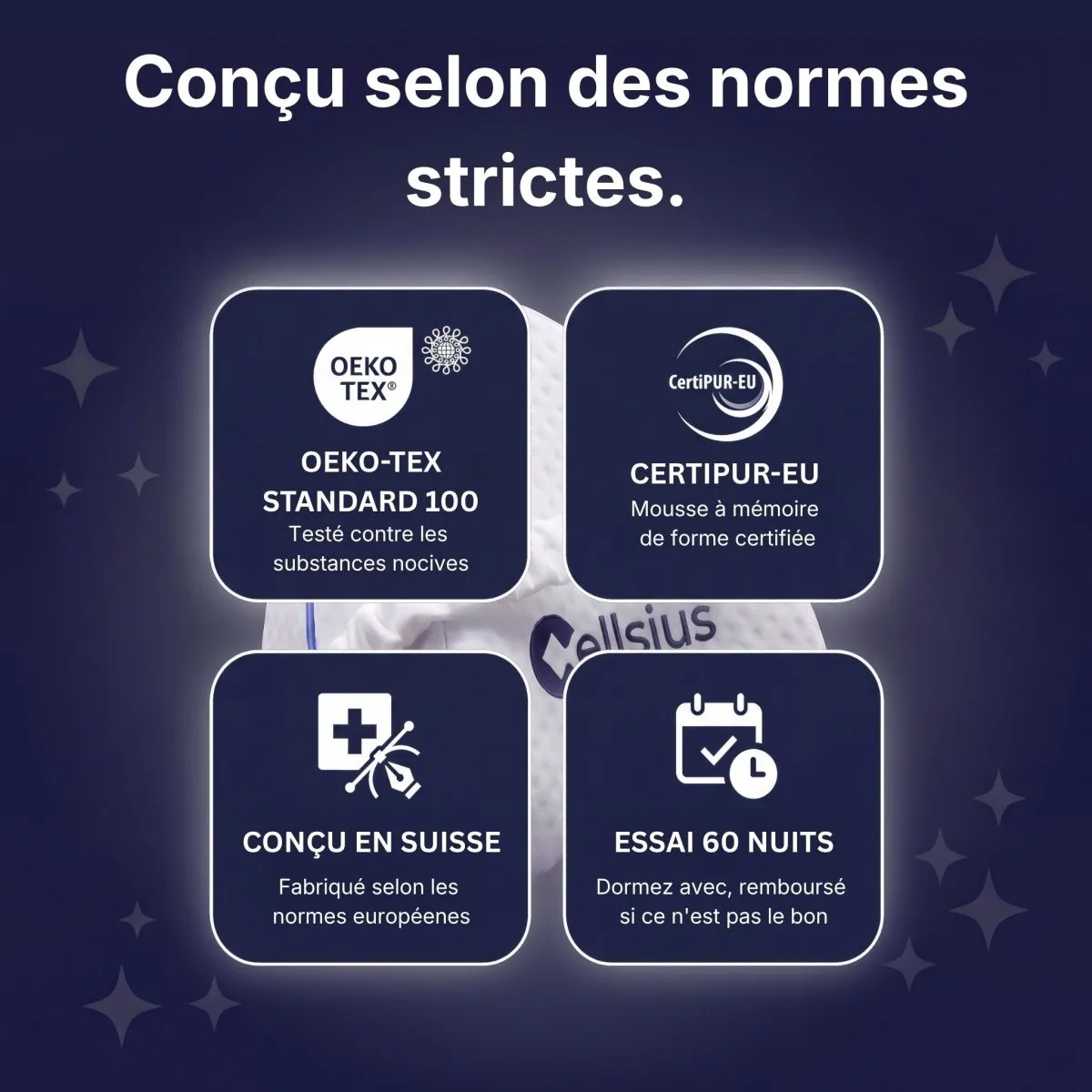 Coussin Orthopédique Genoux Cellsius - Le secret d'un sommeil sans douleur